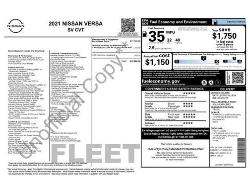 2021 Nissan Versa 1.6 SV