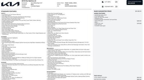 2019 Kia Optima LX