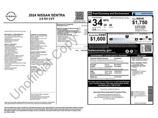 2024 Nissan Sentra SV