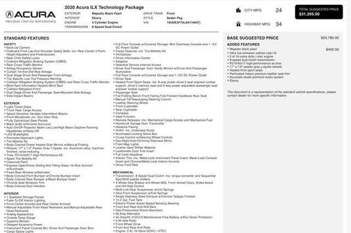 2020 Acura ILX Technology Package