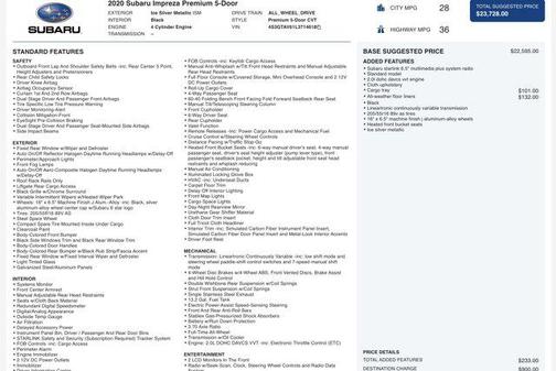 2020 Subaru Impreza Premium 5-Door