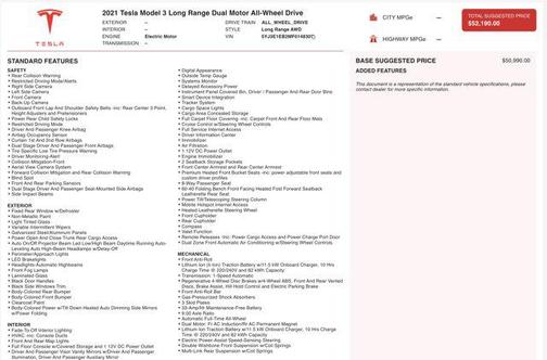 2021 Tesla Model 3 Long Range