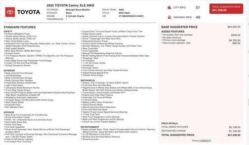 2025 Toyota Camry XLE