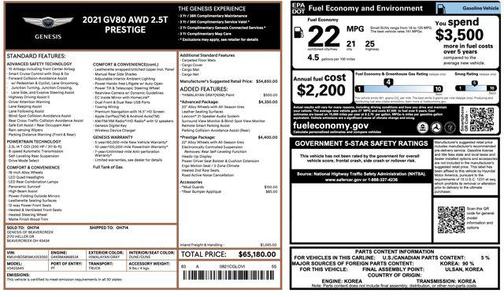 Himalayan Gray 2021 Genesis GV80 2.5T