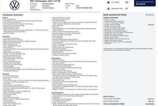 2021 Volkswagen Jetta 1.4T SE