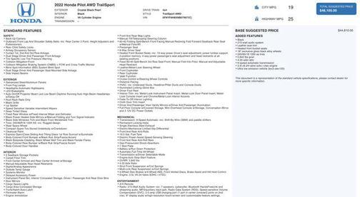 2022 Honda Pilot AWD TrailSport