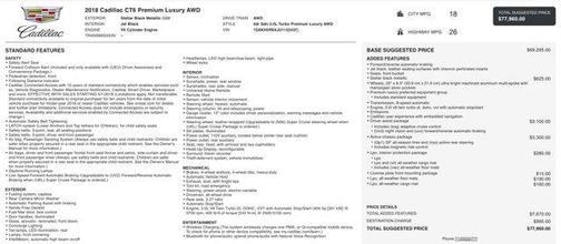 2018 Cadillac CT6 3.0L Twin Turbo Premium Luxury