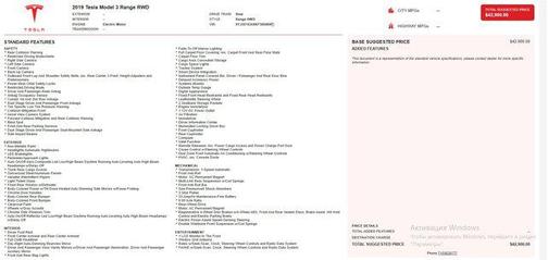 2019 Tesla Model 3 Standard Range