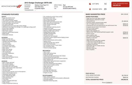 2012 Dodge Challenger SRT8 392