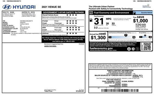 2021 Hyundai VENUE SE