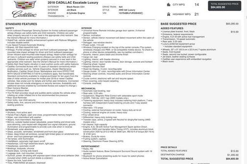 2018 Cadillac Escalade Luxury