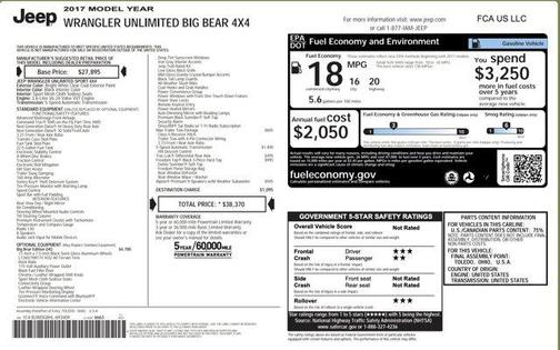 2017 Jeep Wrangler Big Bear