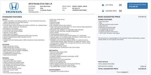 2012 Honda Civic LX