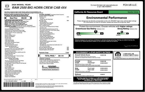 2024 RAM 2500 Big Horn Crew Cab 4x4 6'4' Box