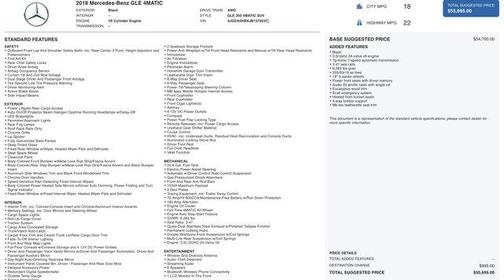 2018 Mercedes-Benz GLE 350 4MATIC