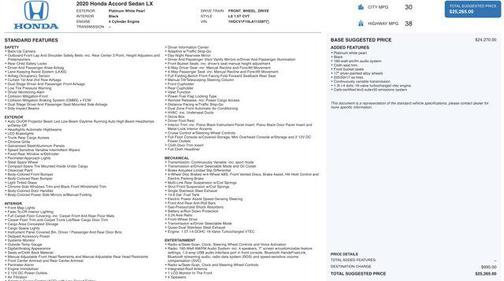 2020 Honda Accord LX 1.5T