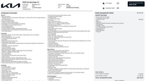 2020 Kia Sportage LX