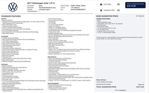 2017 Volkswagen Jetta 1.4T S