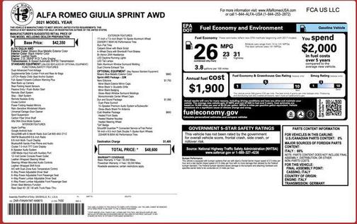 2021 Alfa Romeo Giulia Base