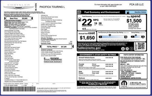 2018 Chrysler Pacifica Touring-L