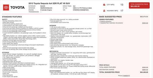 2013 Toyota Sequoia Platinum