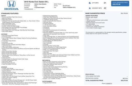 2016 Honda Civic EX-L