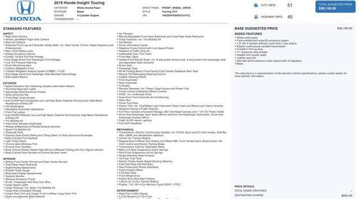 2019 Honda Insight Touring