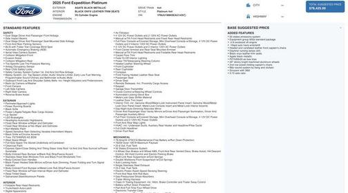 AGATE BLACK METALLIC 2025 Ford Expedition Platinum
