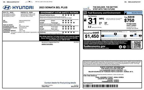 2023 Hyundai SONATA SEL Plus