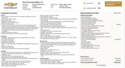 2015 Chevrolet Malibu 1LT