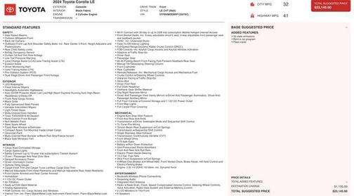 2024 Toyota Corolla LE