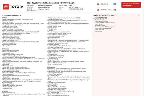 2024 Toyota Corolla XSE