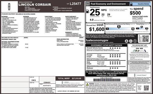 2020 Lincoln Corsair Standard