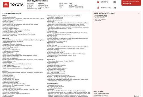2020 Toyota Corolla LE