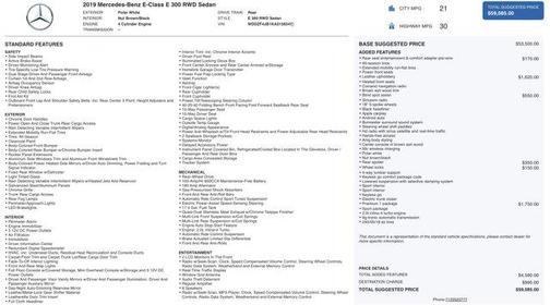 2019 Mercedes-Benz E-Class E 300