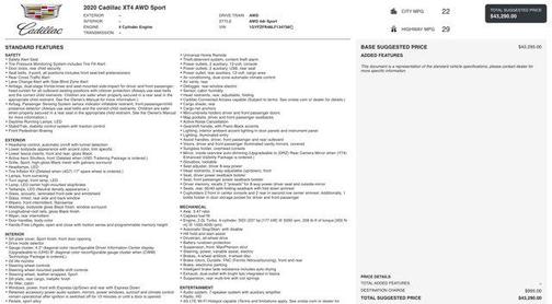 2020 Cadillac XT4 Sport