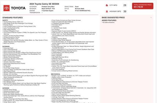 2024 Toyota Camry SE