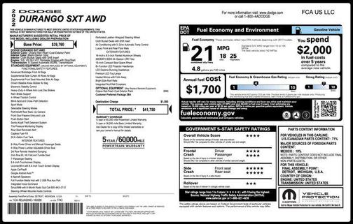 2022 Dodge Durango SXT AWD