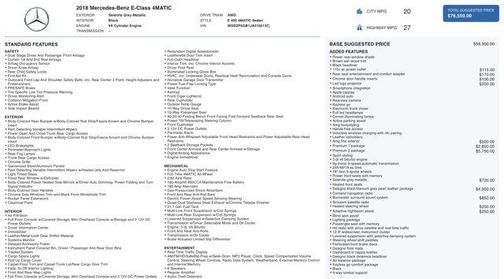 2018 Mercedes-Benz E-Class 4MATIC