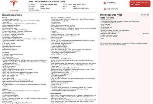 2025 Tesla Cybertruck All-Wheel Drive