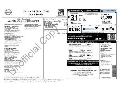 2018 Nissan Altima 2.5 S