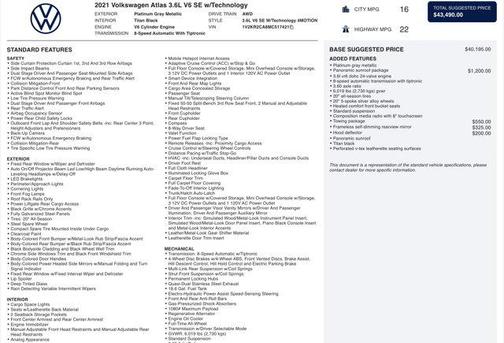 2021 Volkswagen Atlas 3.6L SE w/Technology