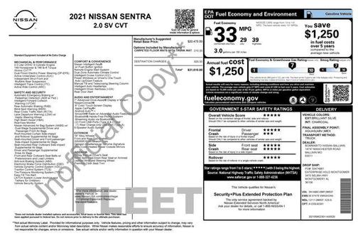 2021 Nissan Sentra SV