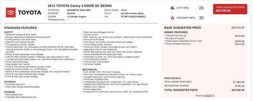 2012 Toyota Camry SE