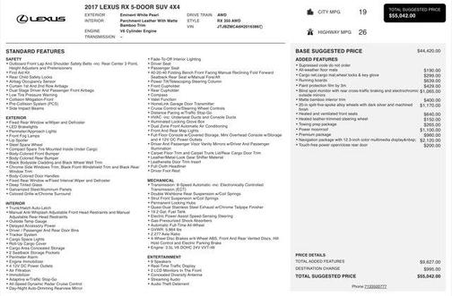 2017 Lexus RX 350 Base