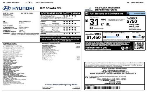 2023 Hyundai SONATA SEL