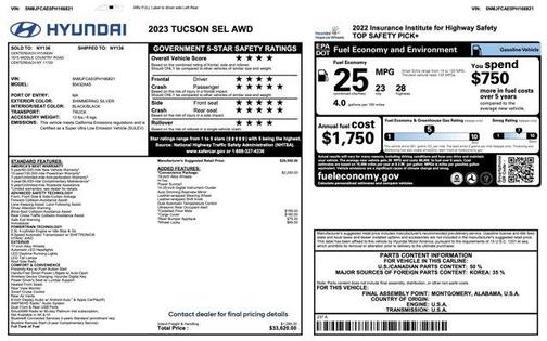 2023 Hyundai TUCSON SEL