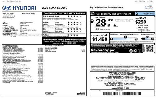 2020 Hyundai KONA SE
