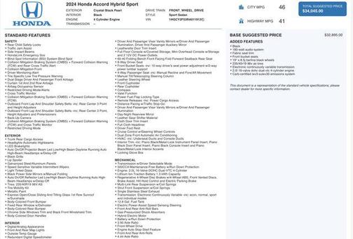 2024 Honda Accord Hybrid Sport