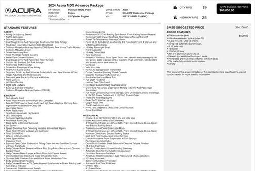 2024 Acura MDX Advance Package